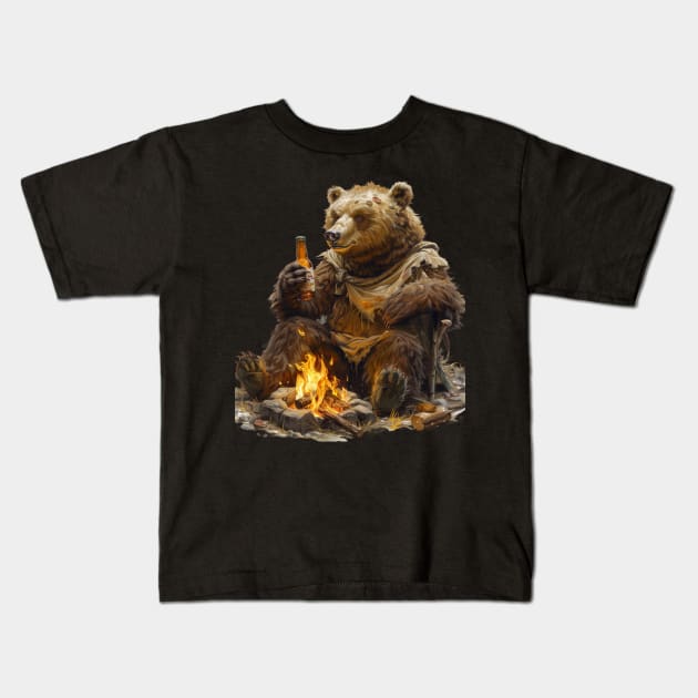 Grizzly Bear Fantastic Foragers Kids T-Shirt by xXYazzyChanArtsXx